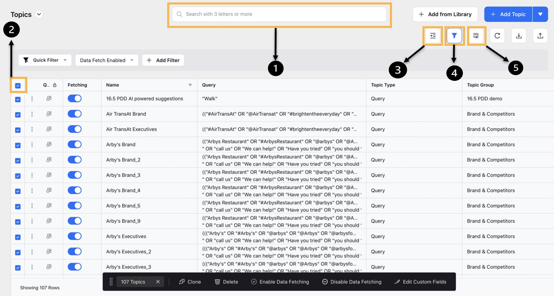 Listening – Revamped Header and List View for Listening Entities 