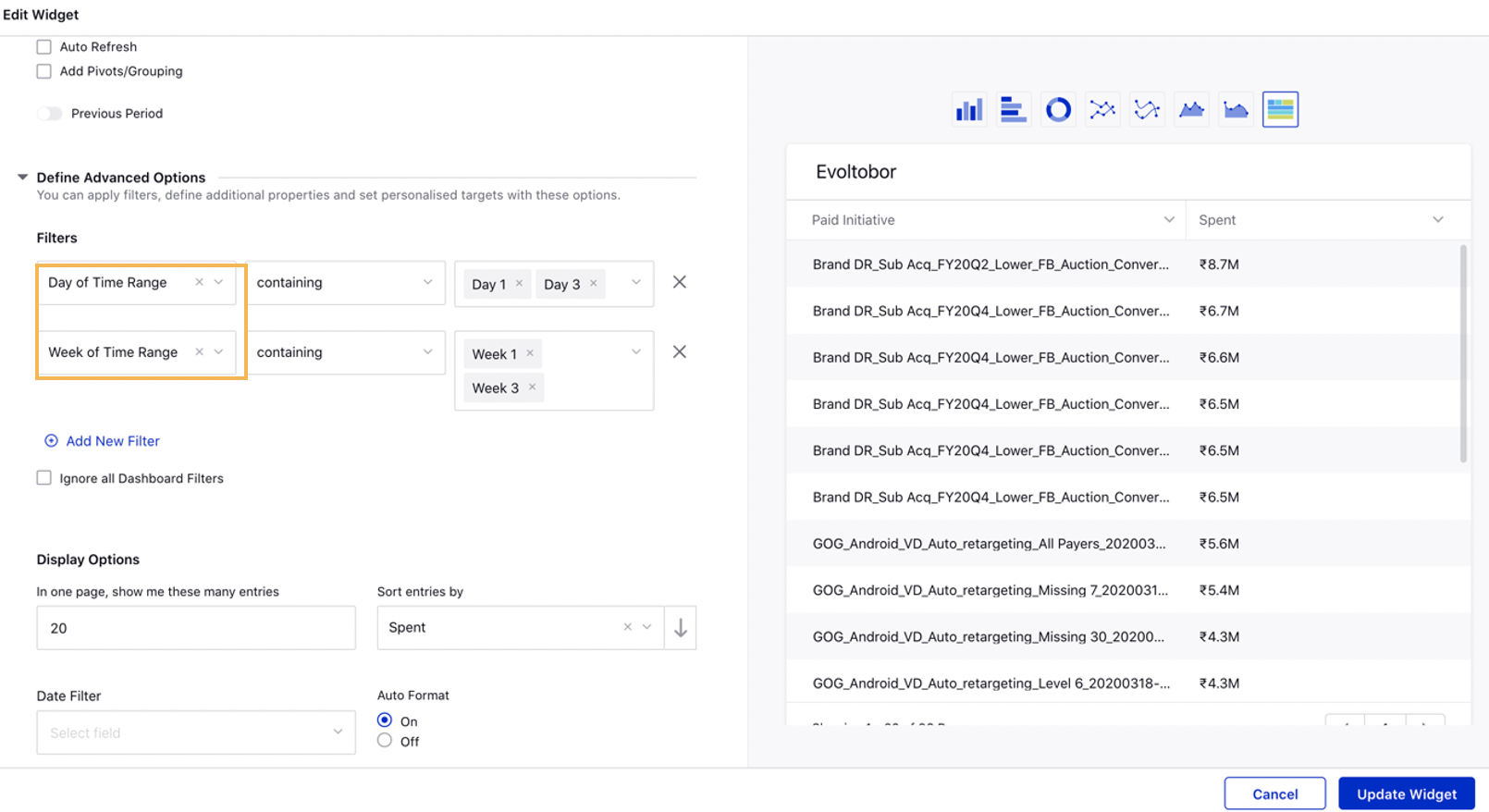 Various New Filter Dimensions in Ads Reporting