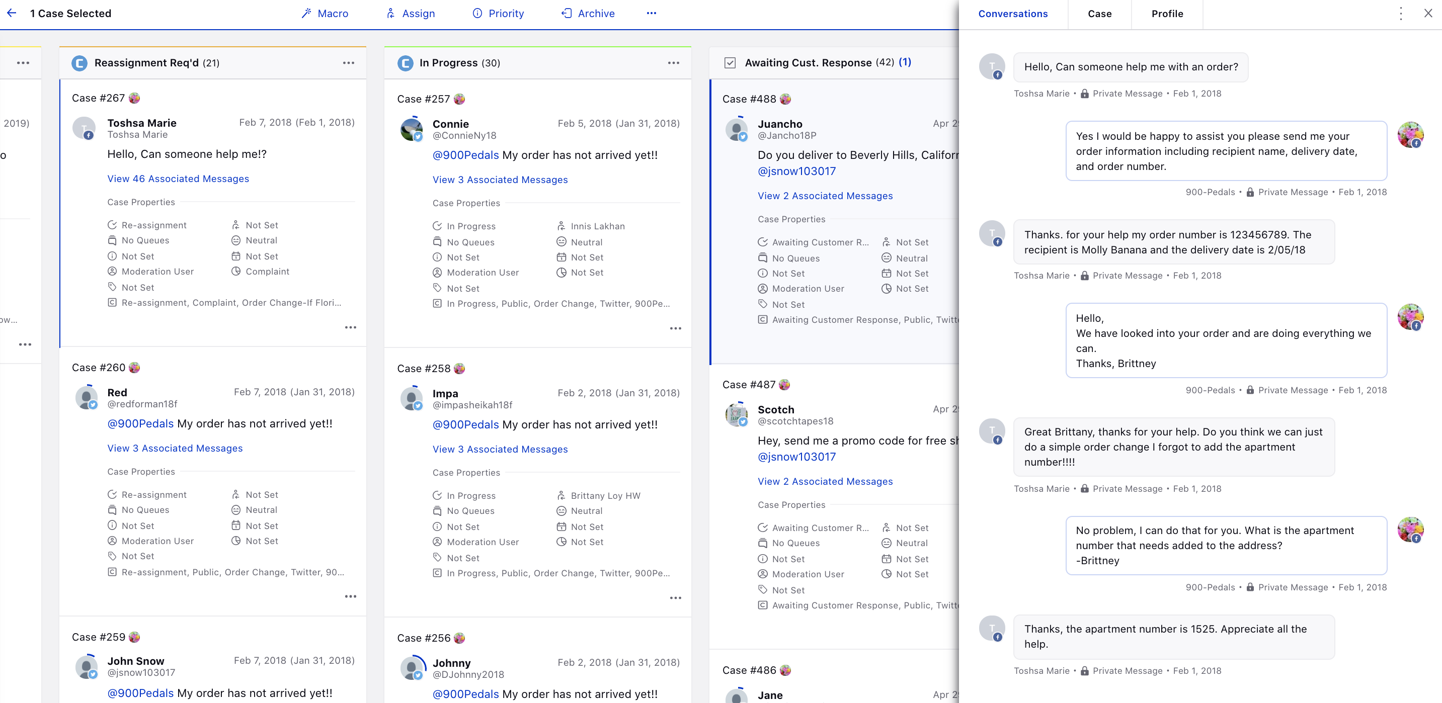 Conversations Tab for Cases in Engagement Dashboards