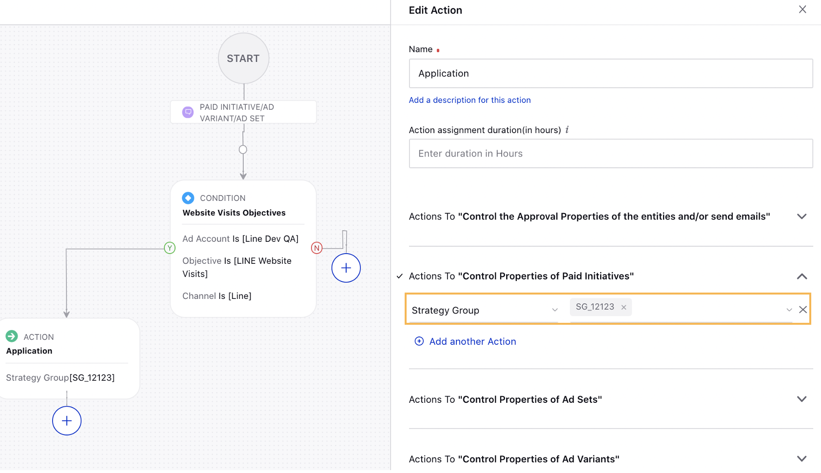 Applying Strategy Group via Rule Engine