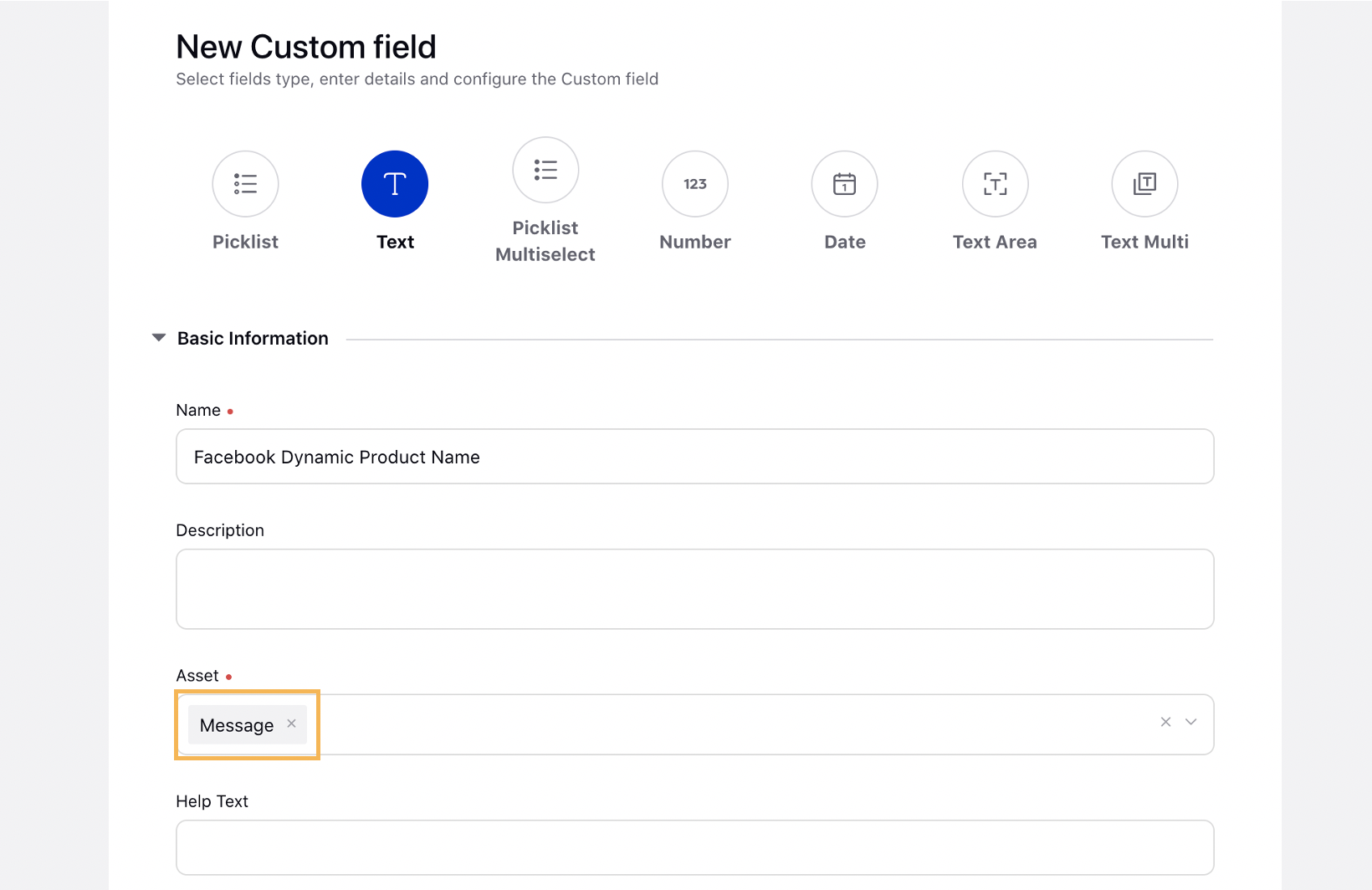 Create a Custom Field