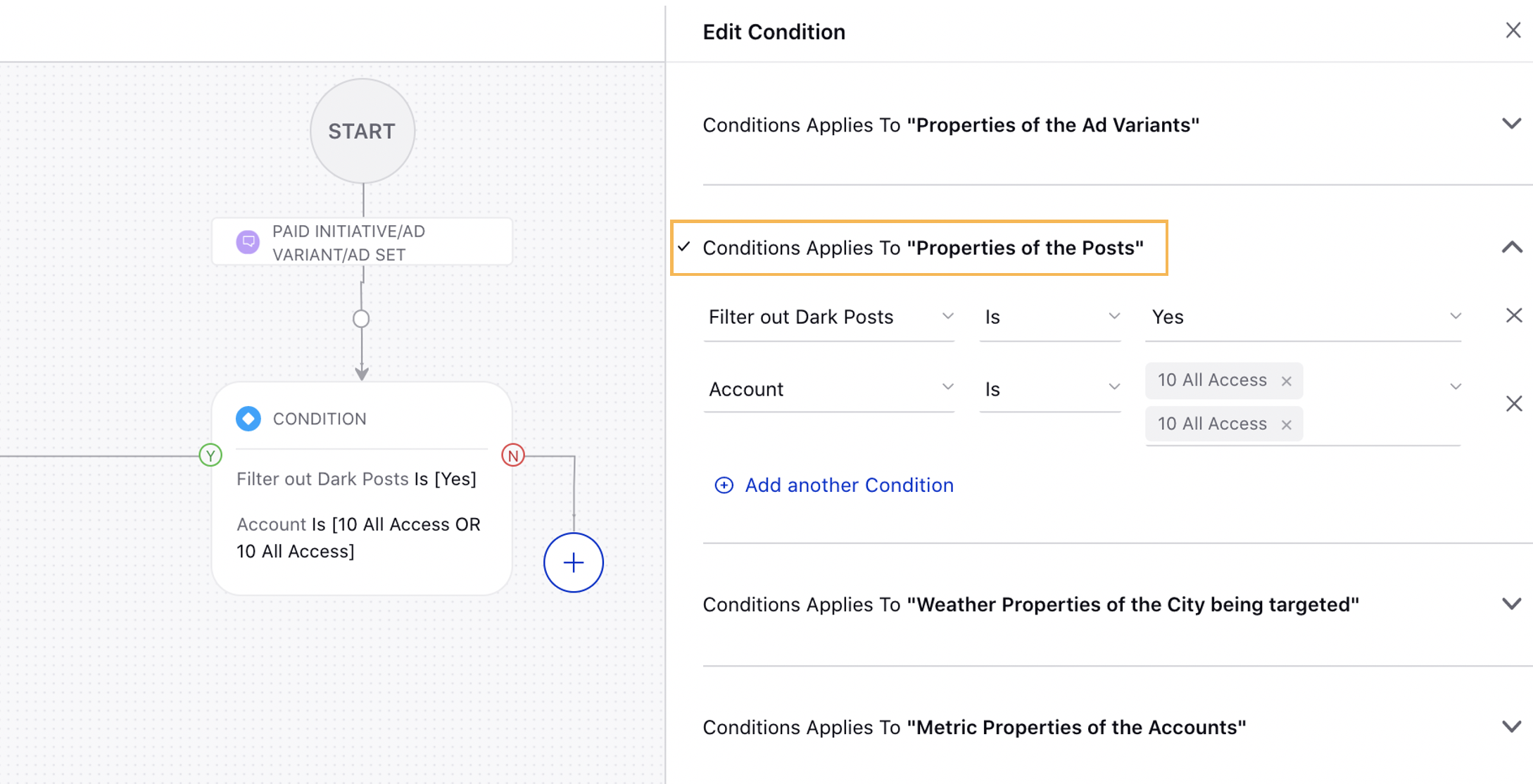 Tag Outbound Post Rule Condition