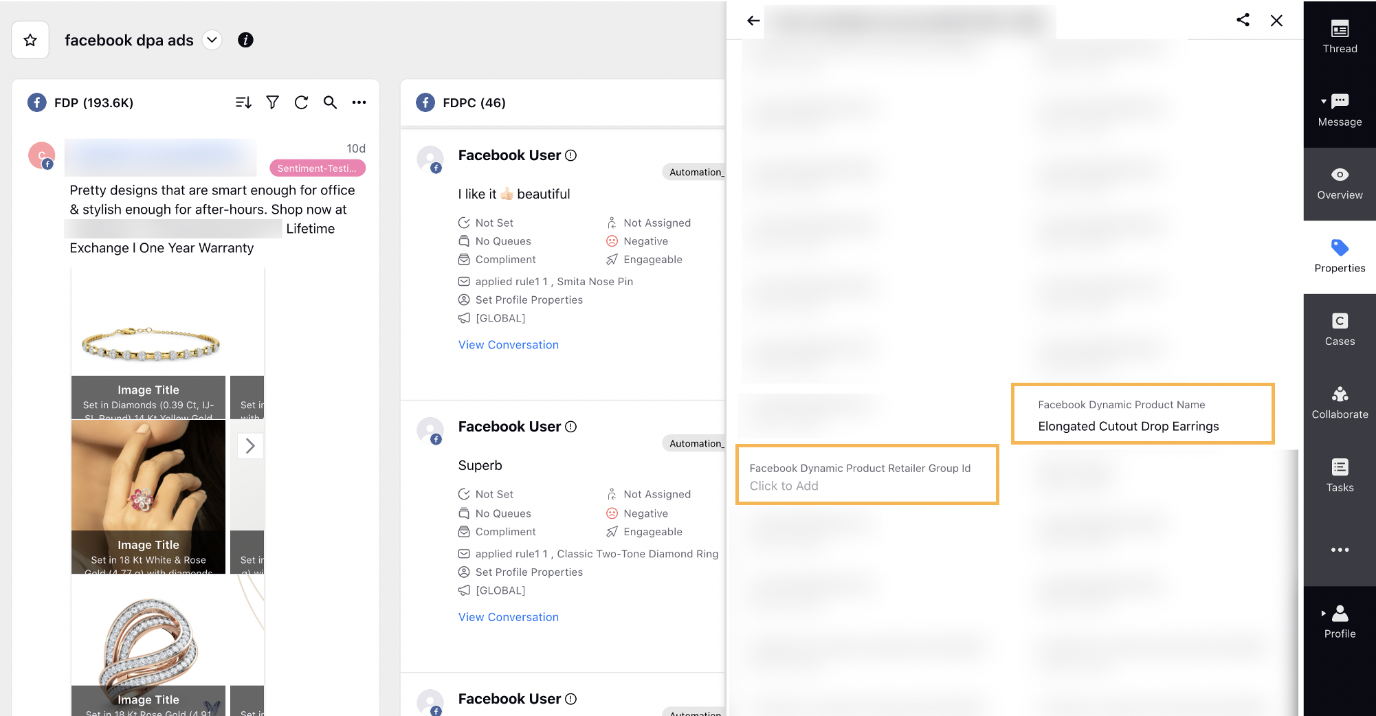 Filter Facebook Dynamic Product Posts