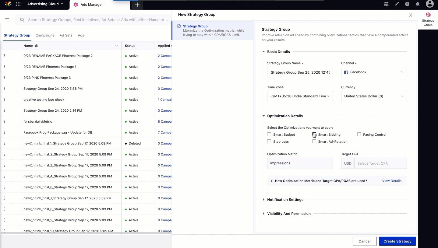 Targeting ROAS against Revenue Optimization Metrics