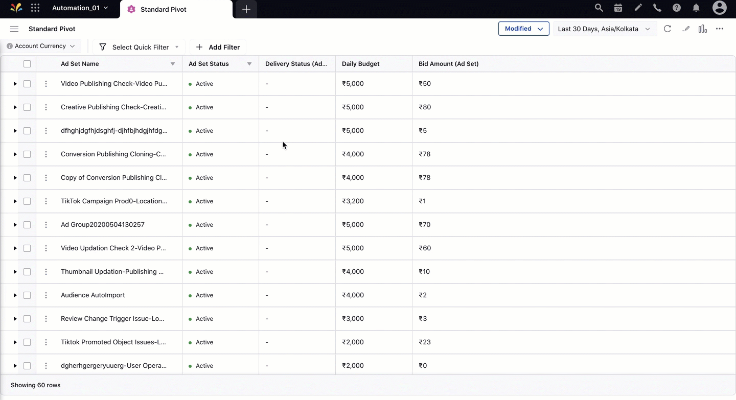 Build from Table