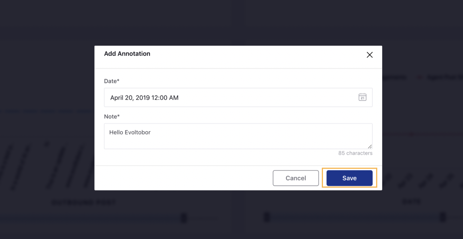 Saving the Created Annotation at Widget Level within Reporting