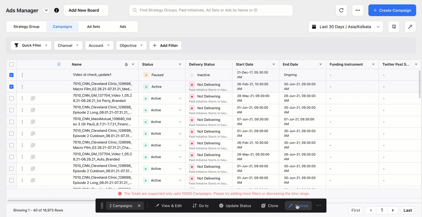 Saving a Partially Filled Macro for Future Use