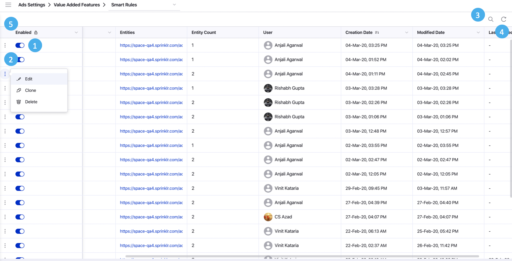 Overview of the Smart Rules window