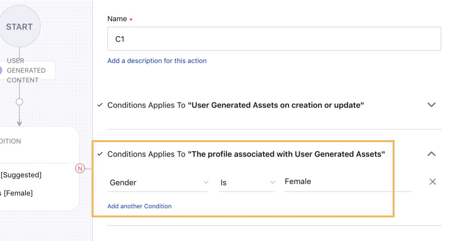 Setting Condition on UGC Rule 