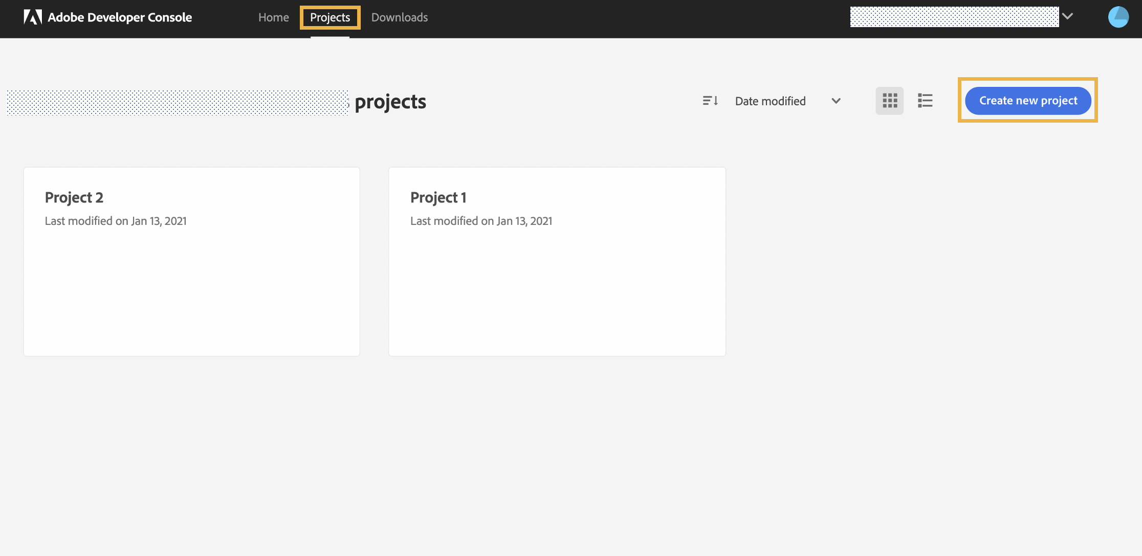 AdobeConsole_Projects_CreateNewProject.png