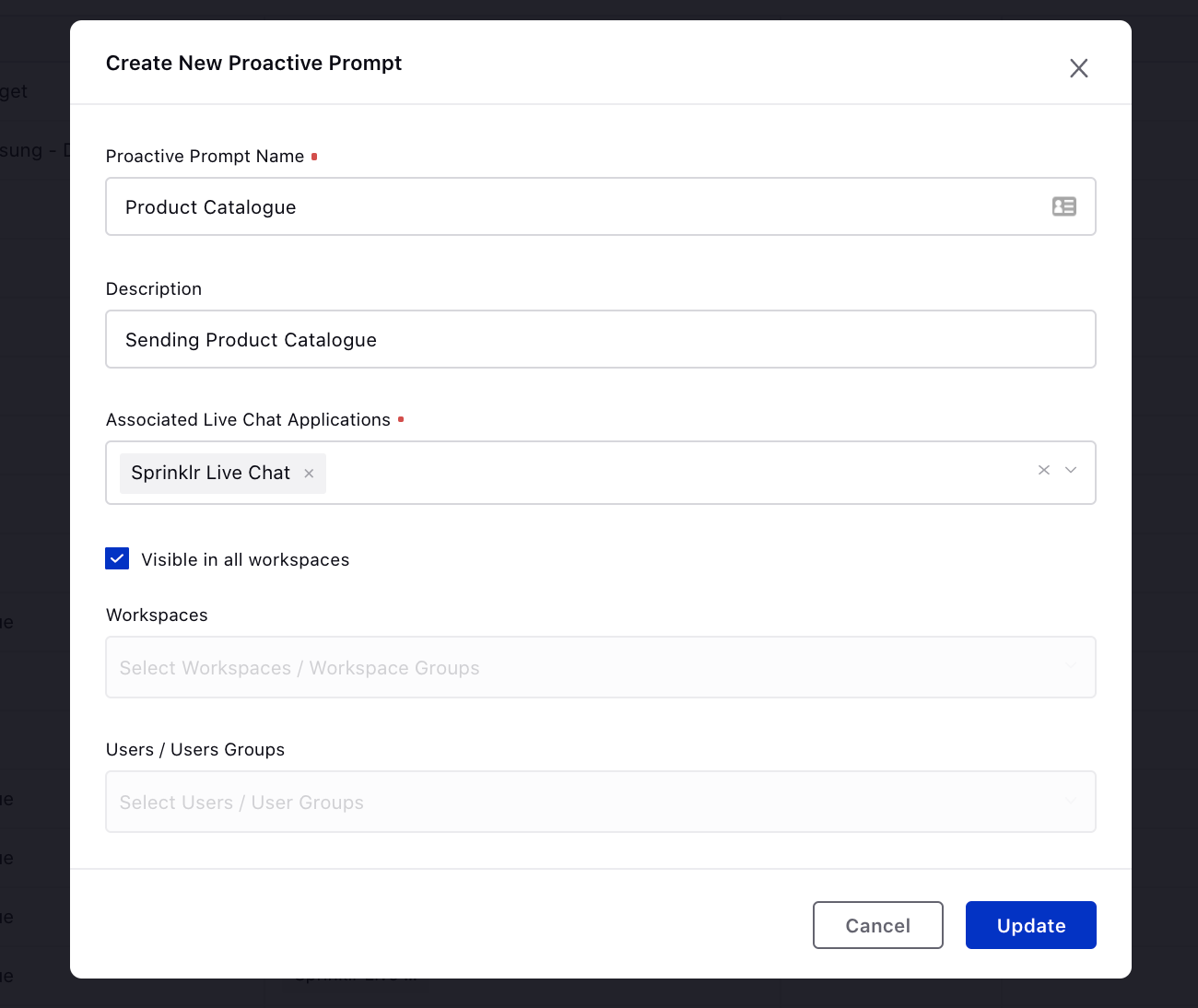 Creating Proactive Prompt