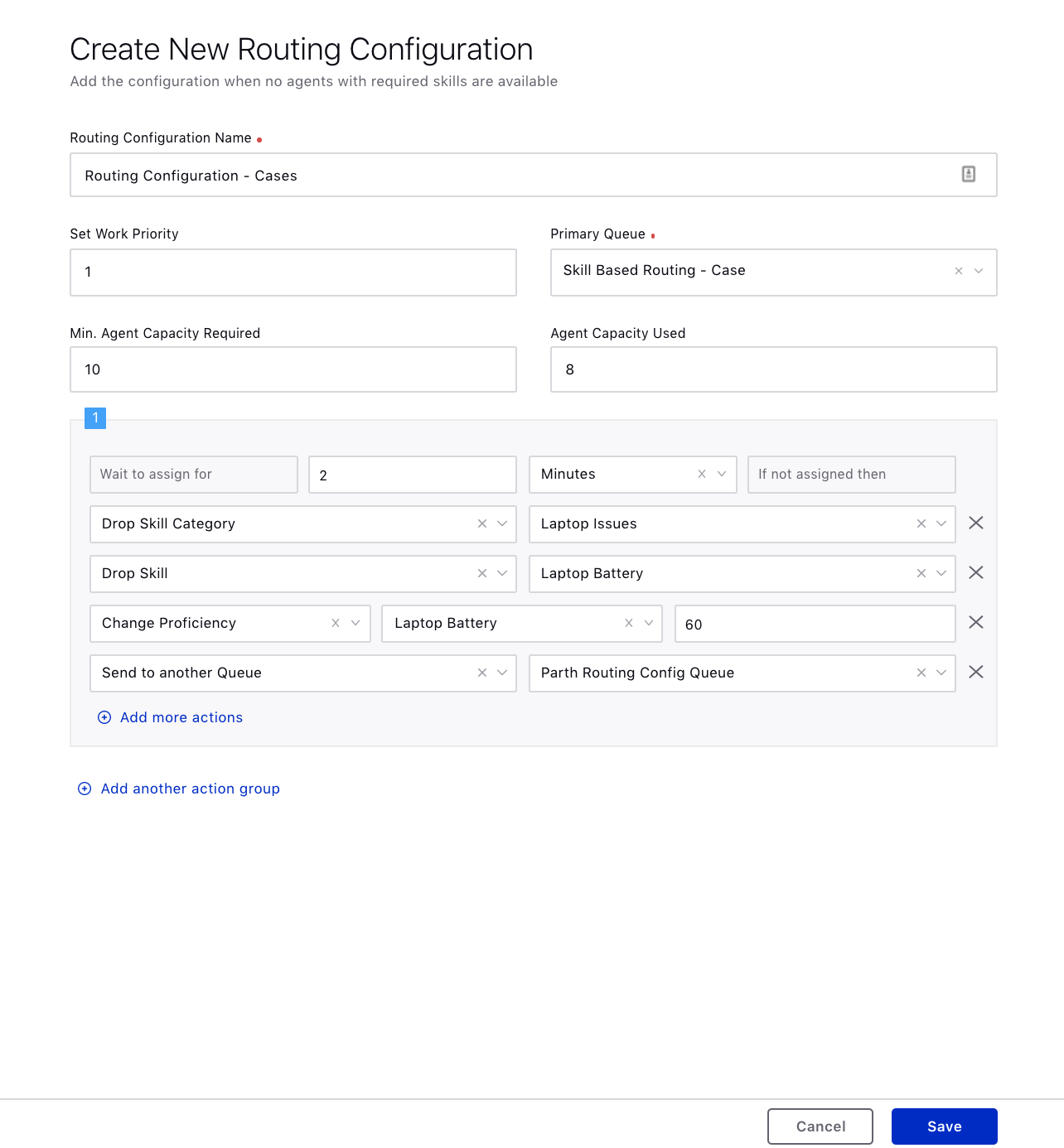 Create New Routing Configuration in Assignment Engine