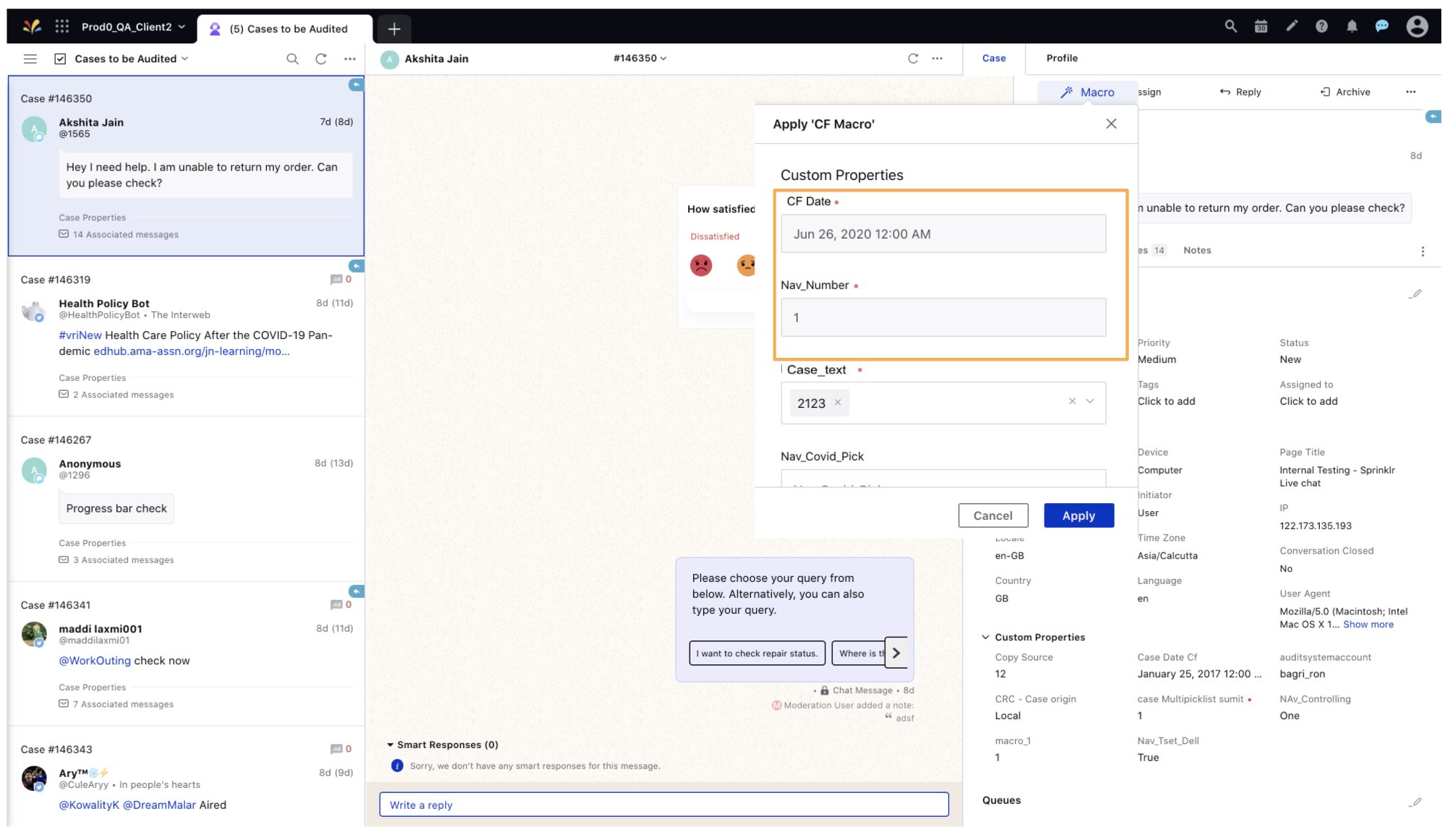 Non Editable Custom Fields in Macro