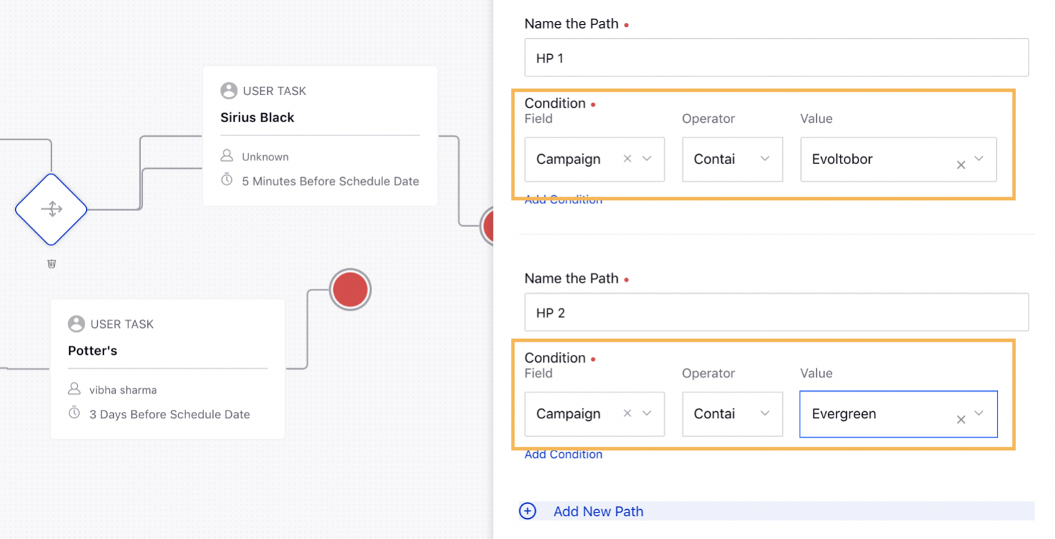 Campaign And Sub-Campaign As Conditions in Decision Box