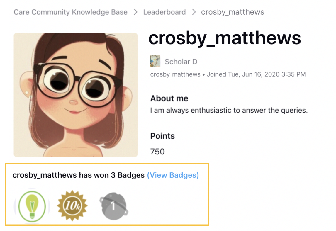 Badges in Community