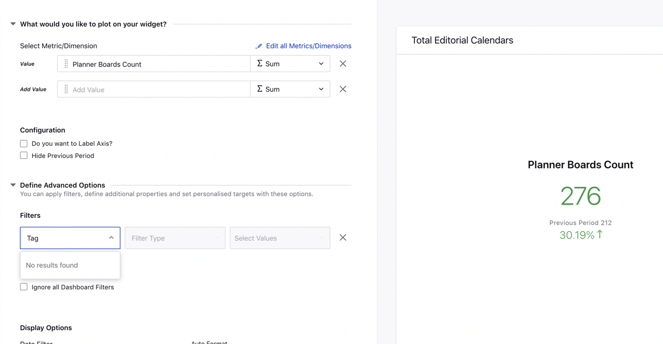 Reporting on Editorial Calendar Board Tags