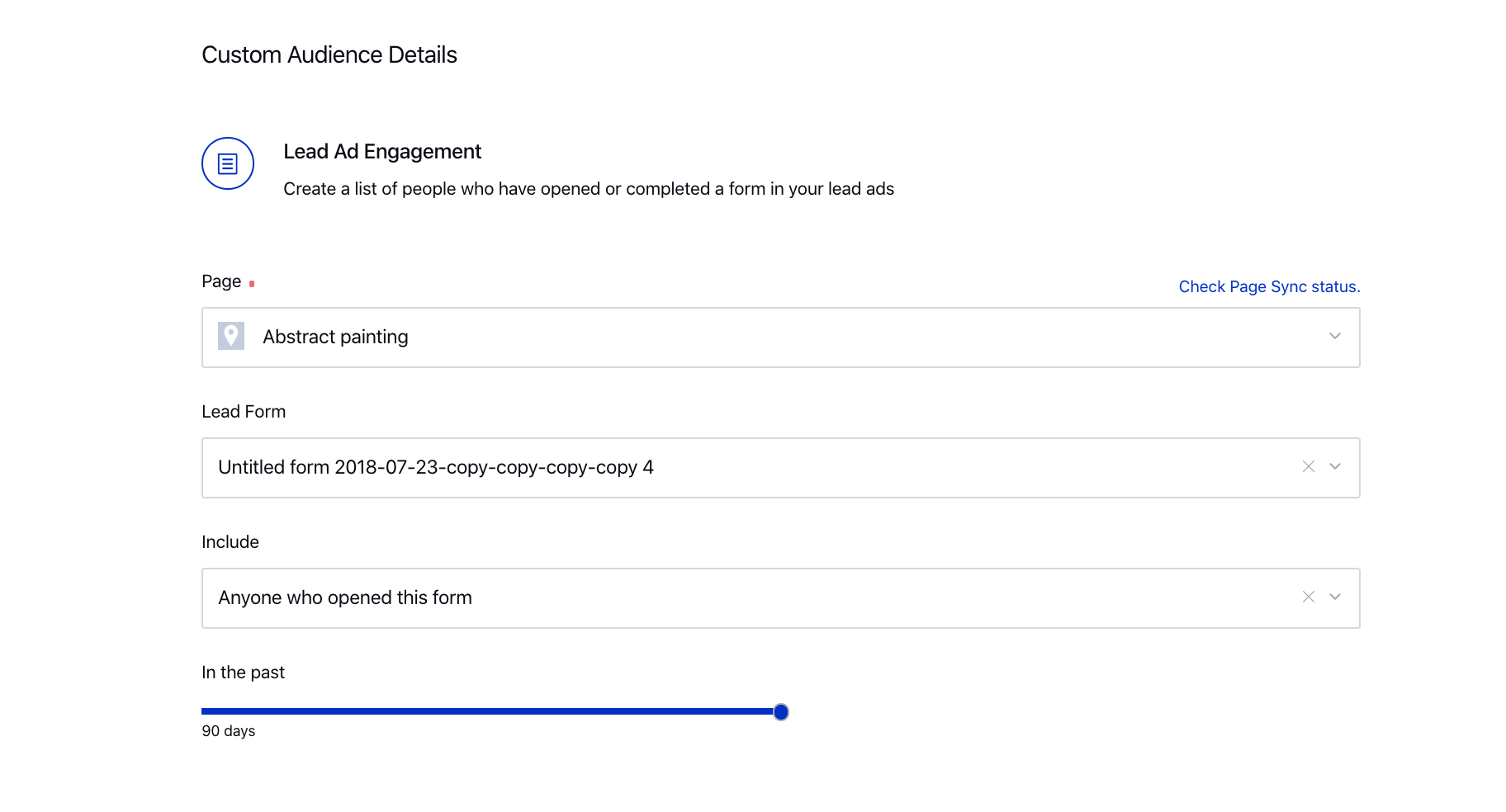 Lead Ad Engagement for Facebook Custom Audience