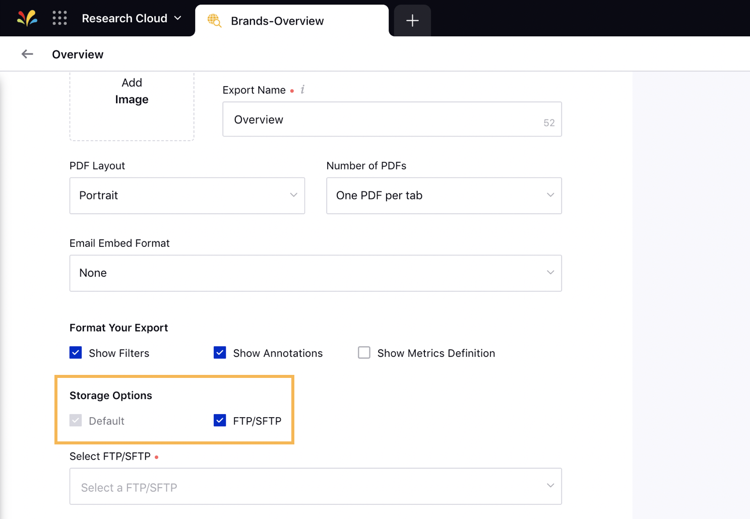 Storing Sprinklr exports externally in FTP/SFTP