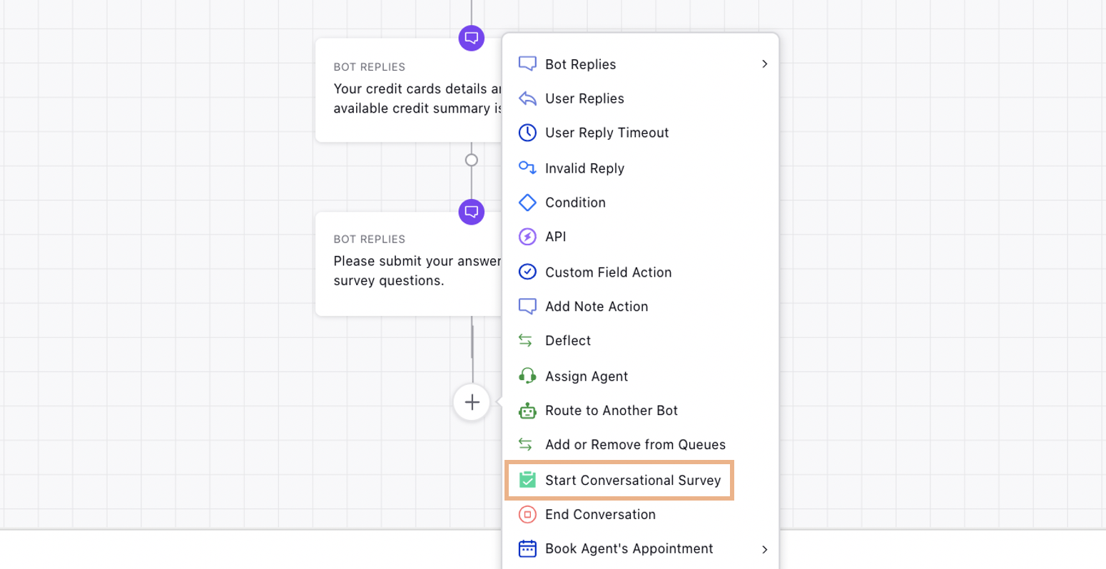 To Configure a Conversational Survey