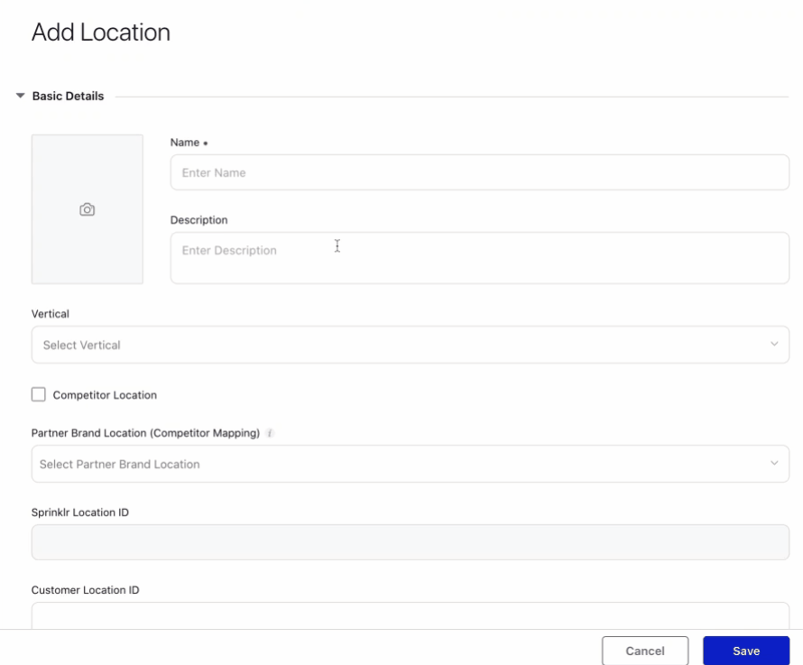 Add Location form