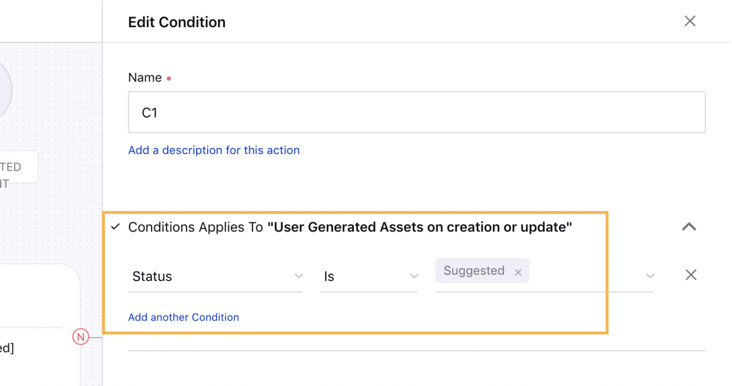 Setting Condition to UGC Rule