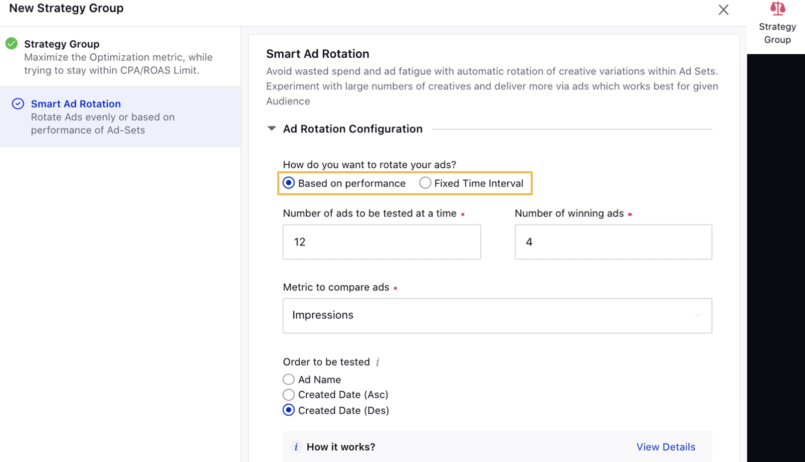 Configure Smart Ad Rotation