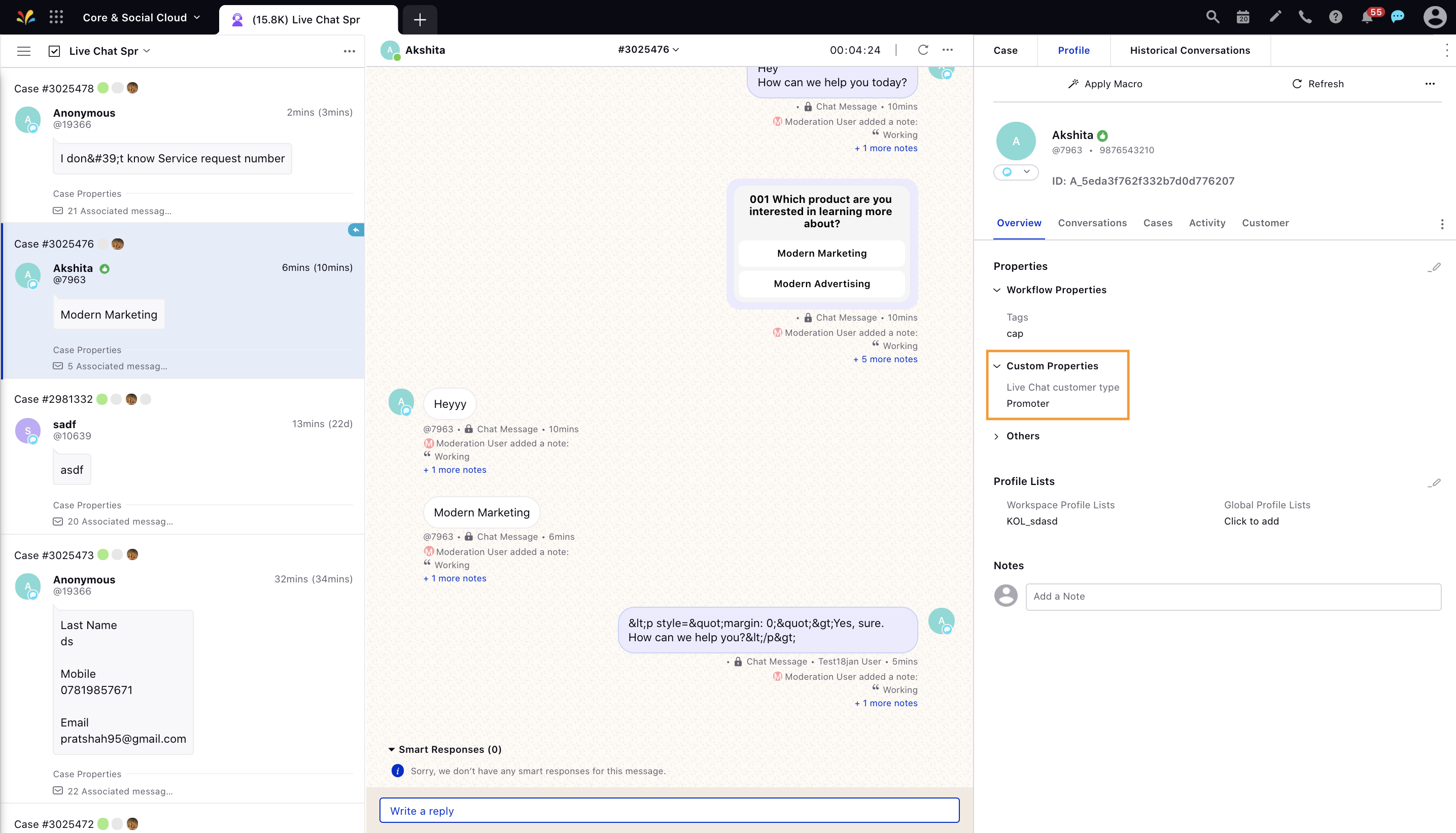 Updating the Profile Custom Field Values for Any User Across All Conversations via SDK