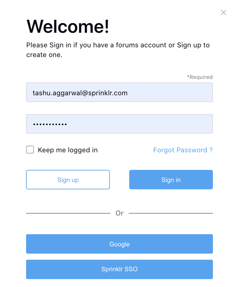 Support for Two or More SSOs for Login in Community