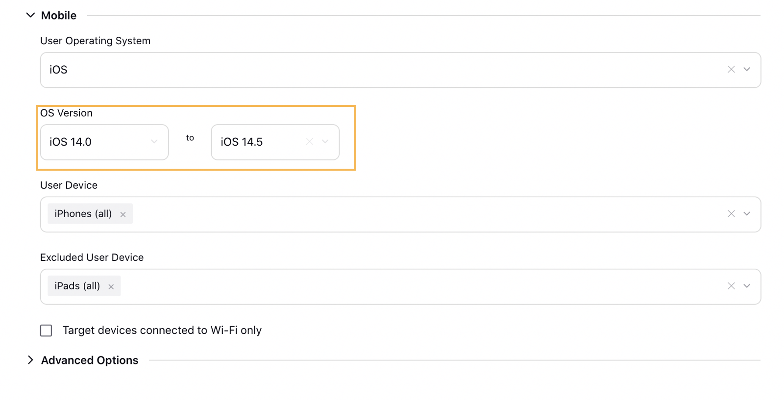 Apple iOS v14 to14.5 Audience Targeting