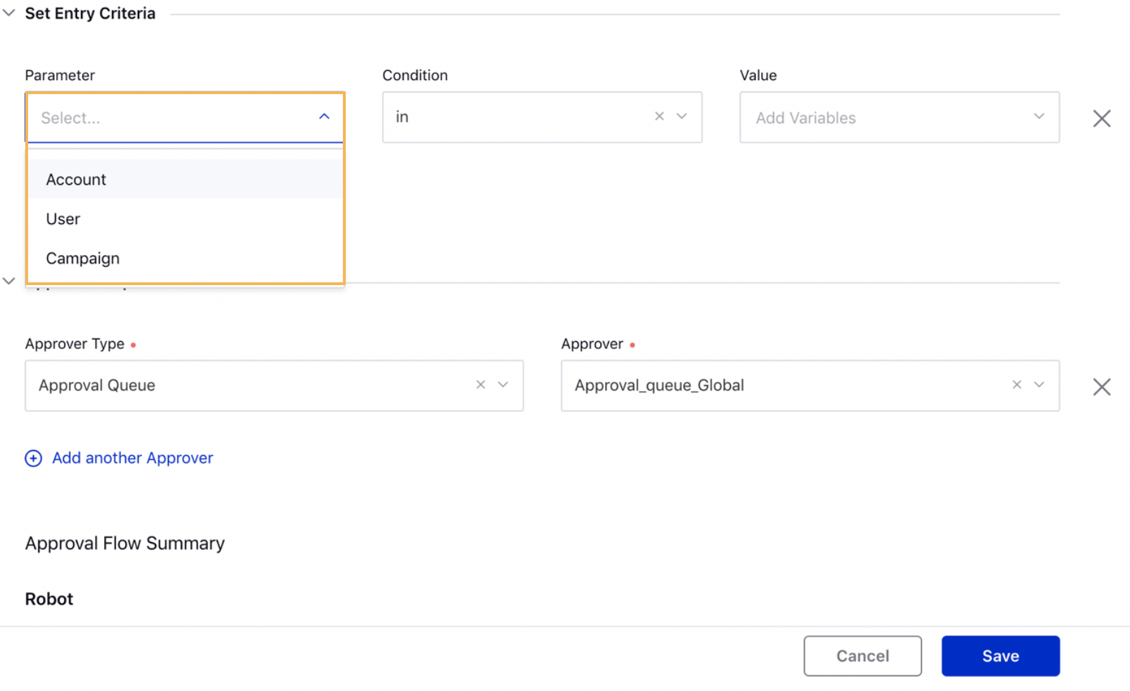 Setting the Entry Criteria for Tiered Approval