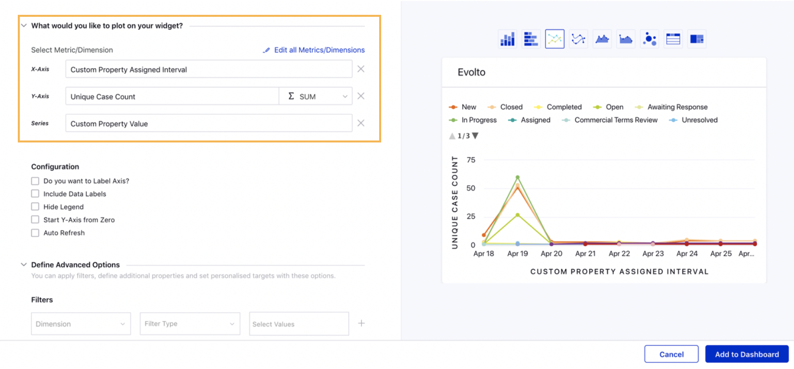 Adding Dimensions and Metrics to the Widget