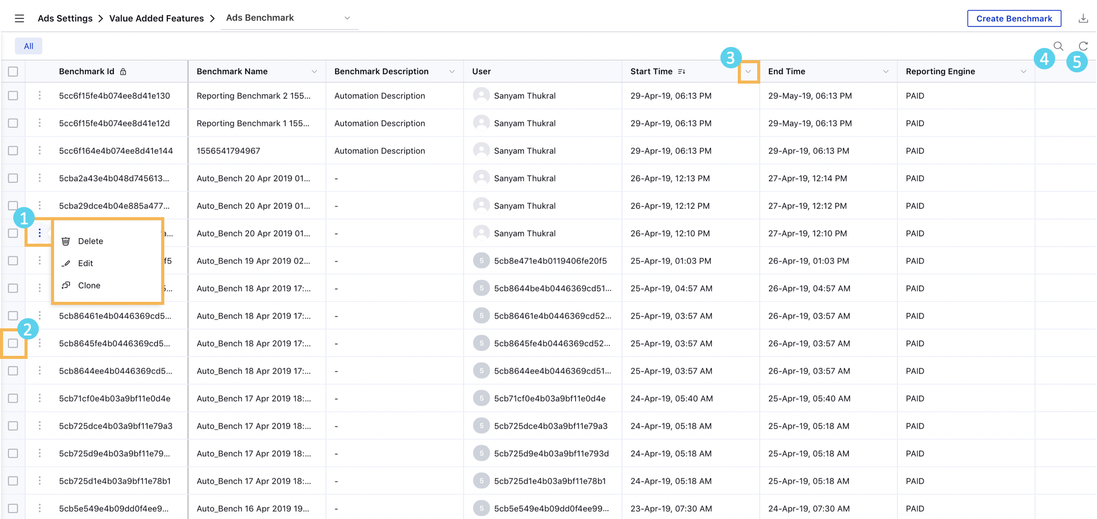 Actions in Ads Benchmarking