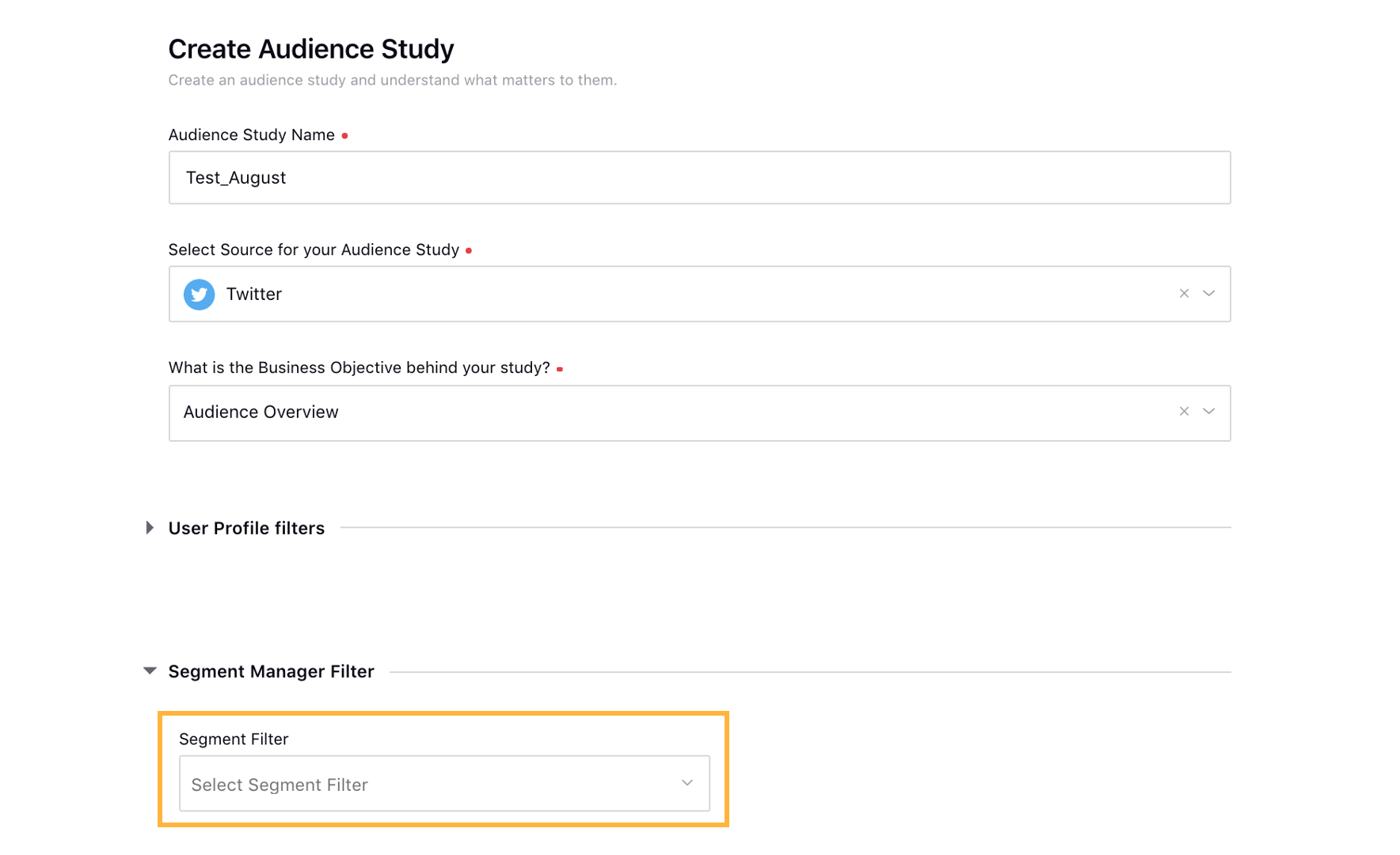 Added new filter "Segment Manager" in the Audience filters