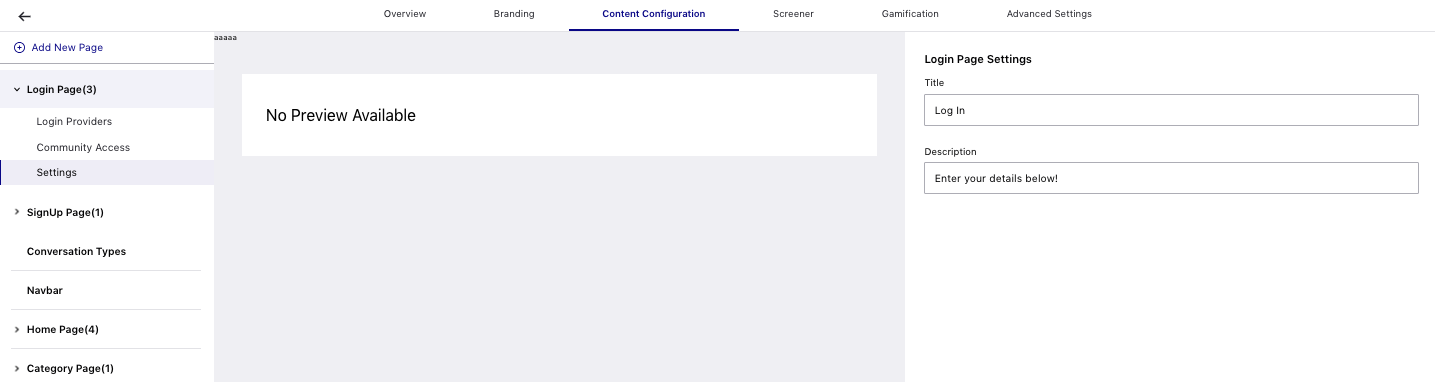 Login Page Settings in Community Builder
