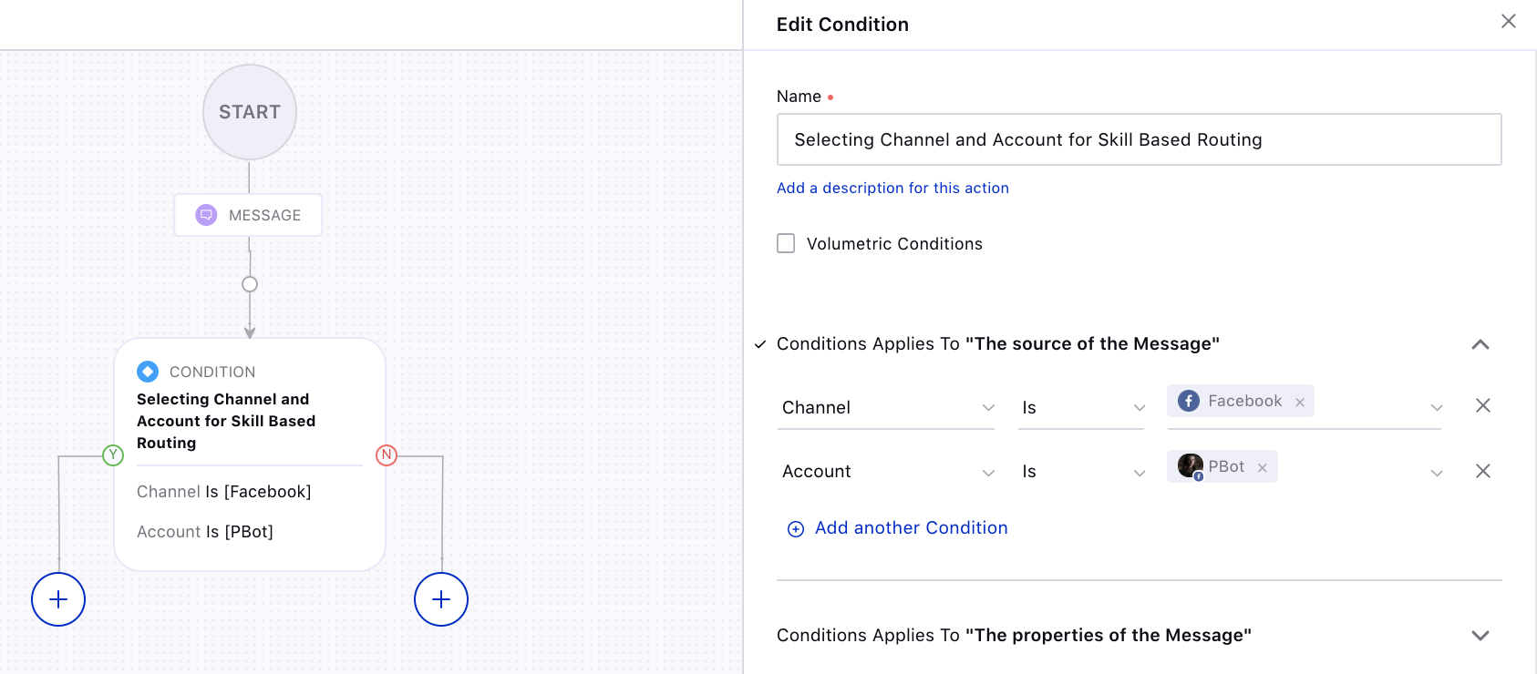 Setting conditions in Rule Engine for skill based routing