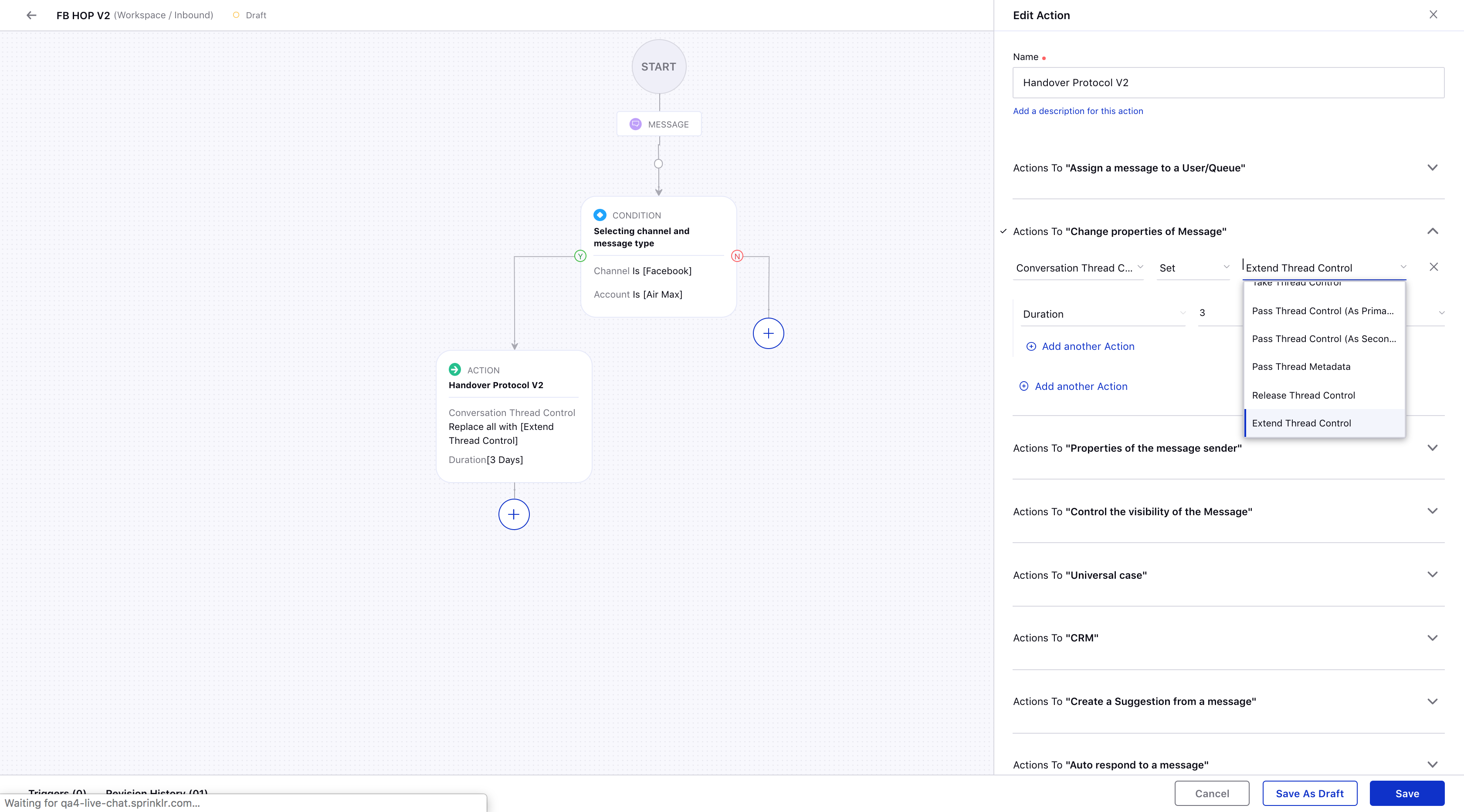 Facebook Messenger Handover Protocol Version 2