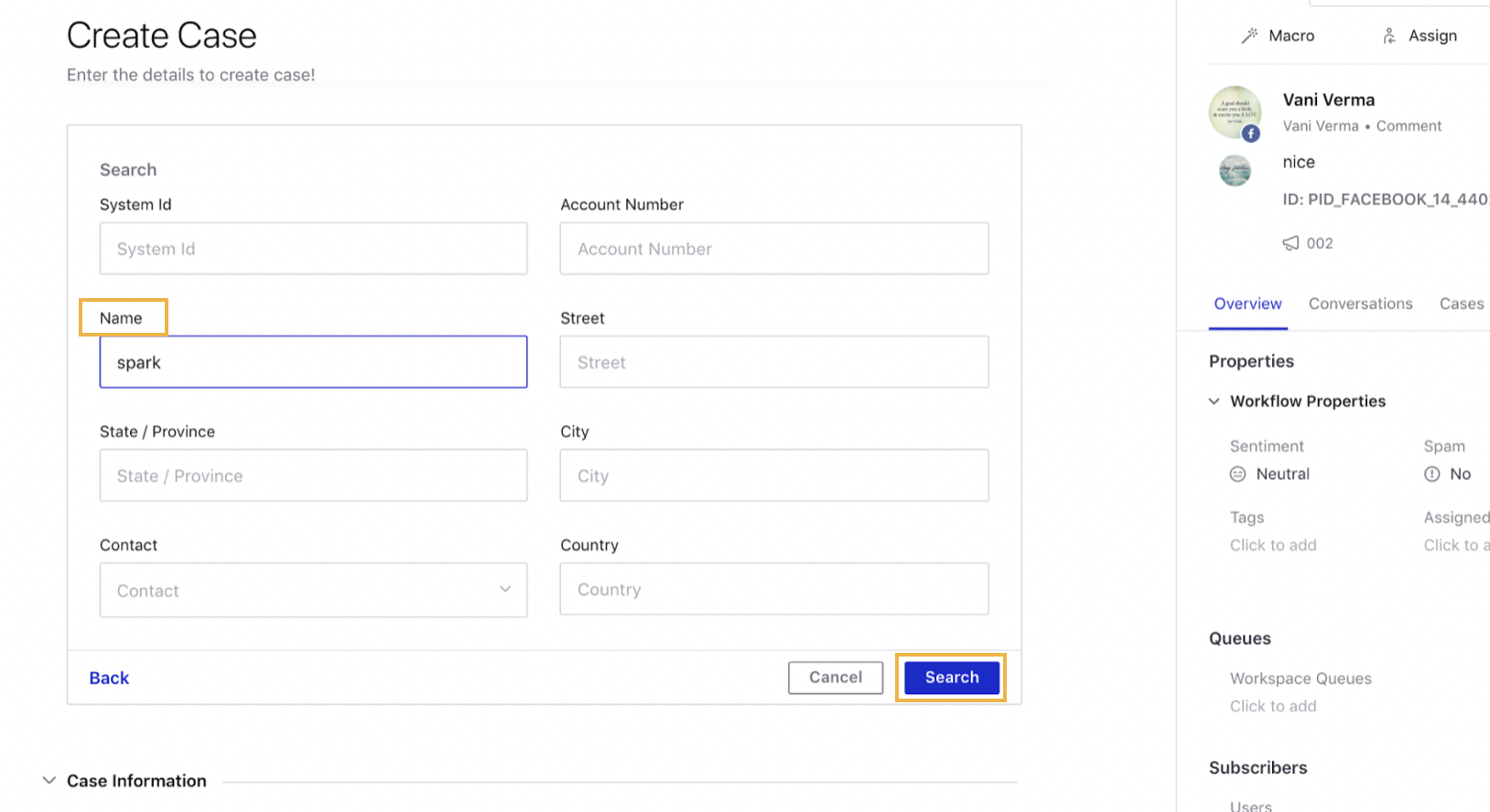 ModernEngagement_EngagmentDashboards_Message_CreateCase_ServiceNow_Account_CustomerFrom_Name.png