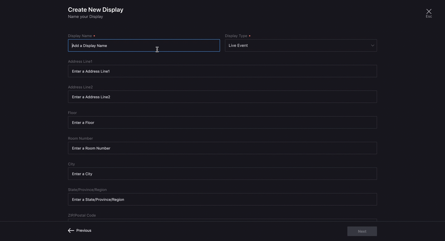 Creating New Display within Modern Engagement Display