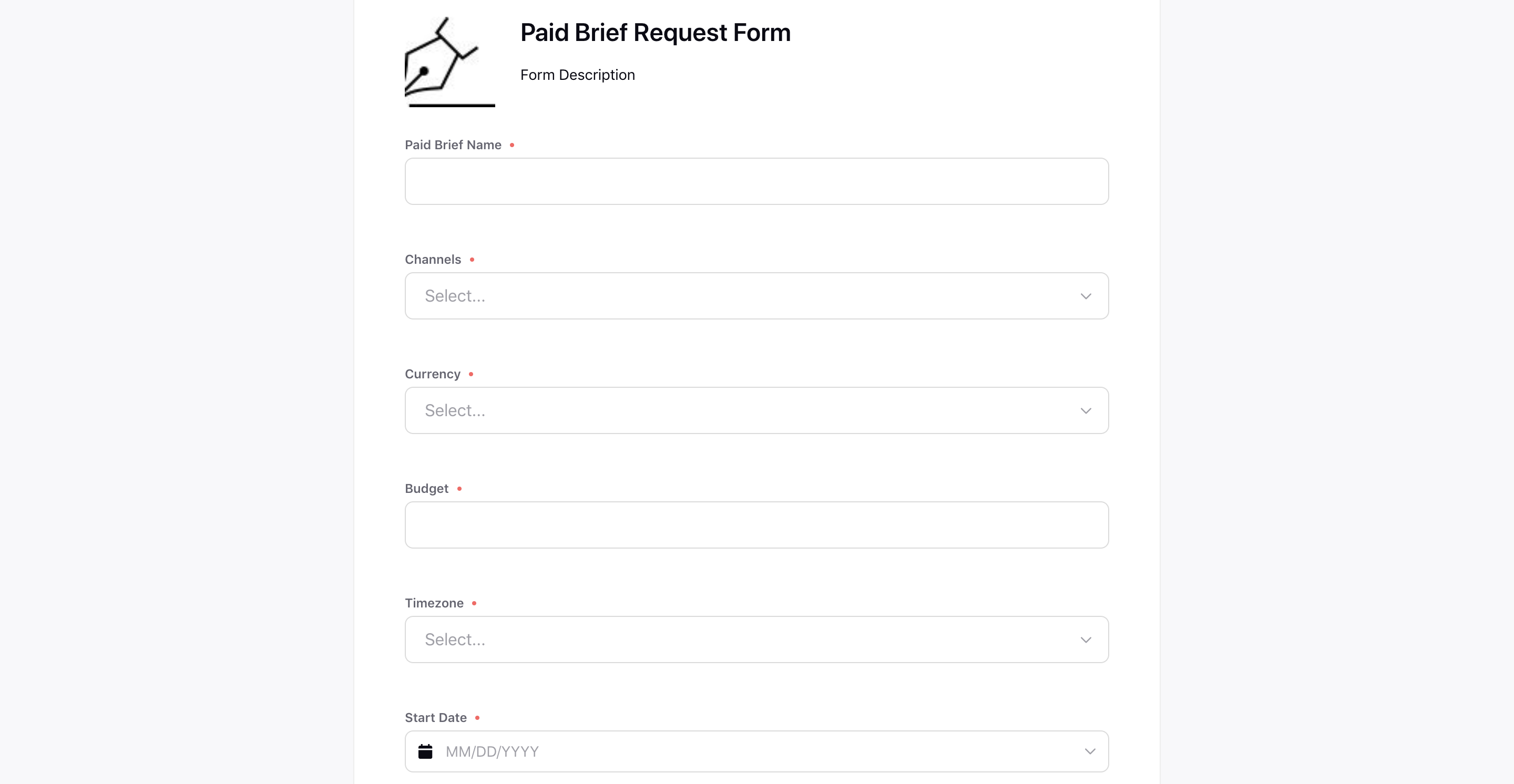 Submitting a Request Form