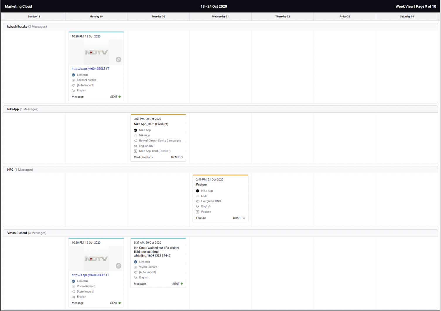 Export of Editorial Calendar Grouped View