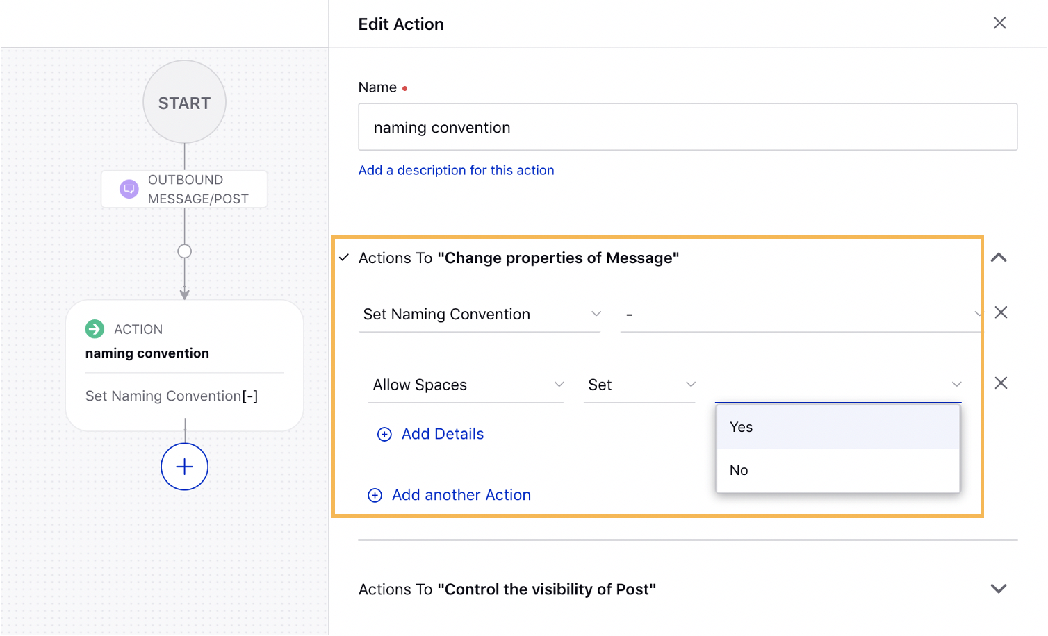 Setting Naming Convention with Spaces