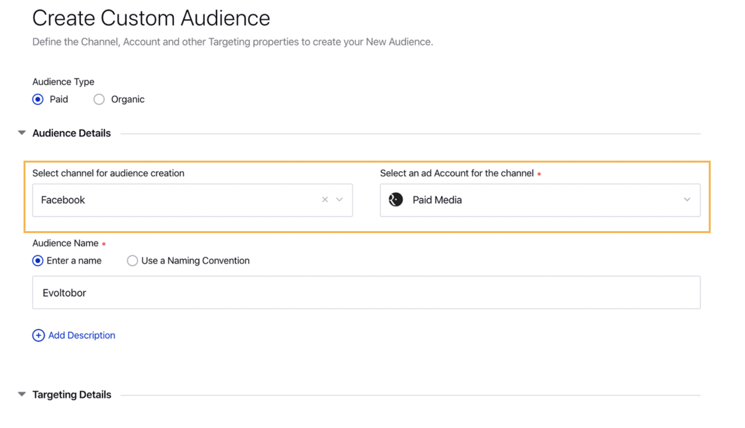 Creating Custom Audience within Audience Manager