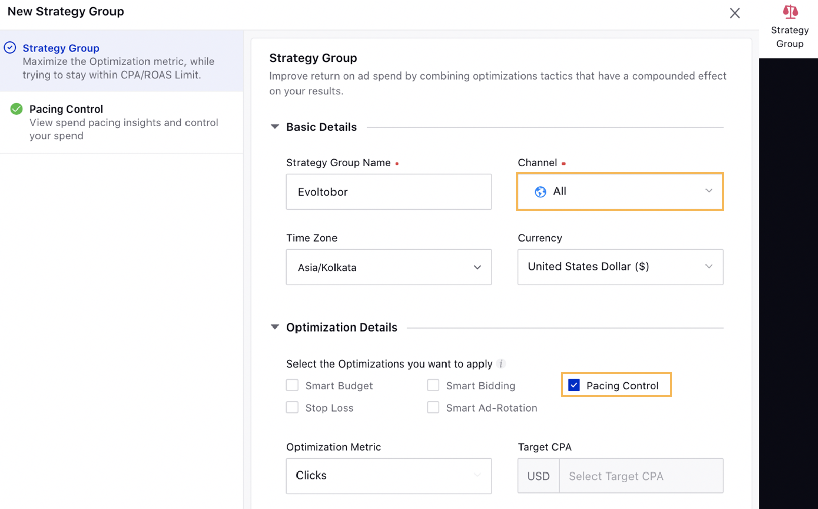 Strategy Groups Enhancements