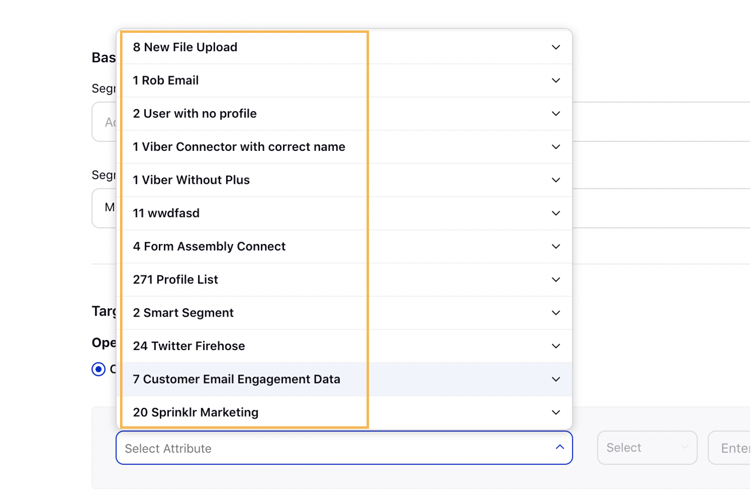 Grouped Segment Attributes