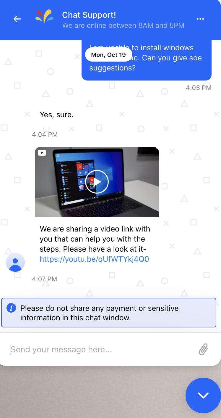 Full-screen Modal View for Images/Videos/YouTube Videos in Live Chat