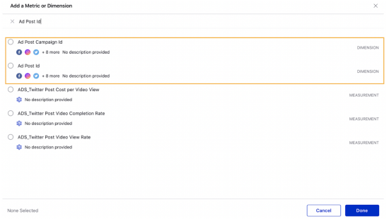 Additional Ad Post Dimensions in Ads Reporting