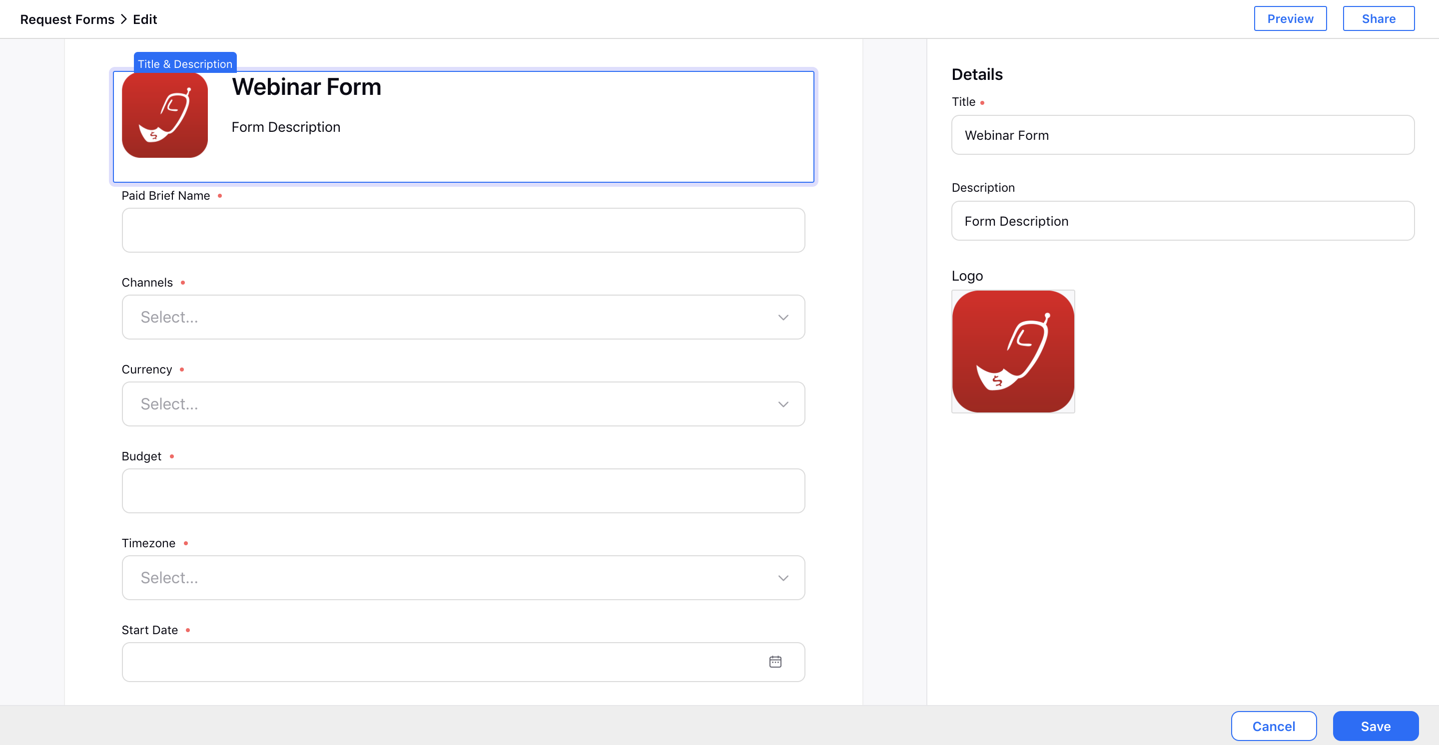 Paid Brief Request Form